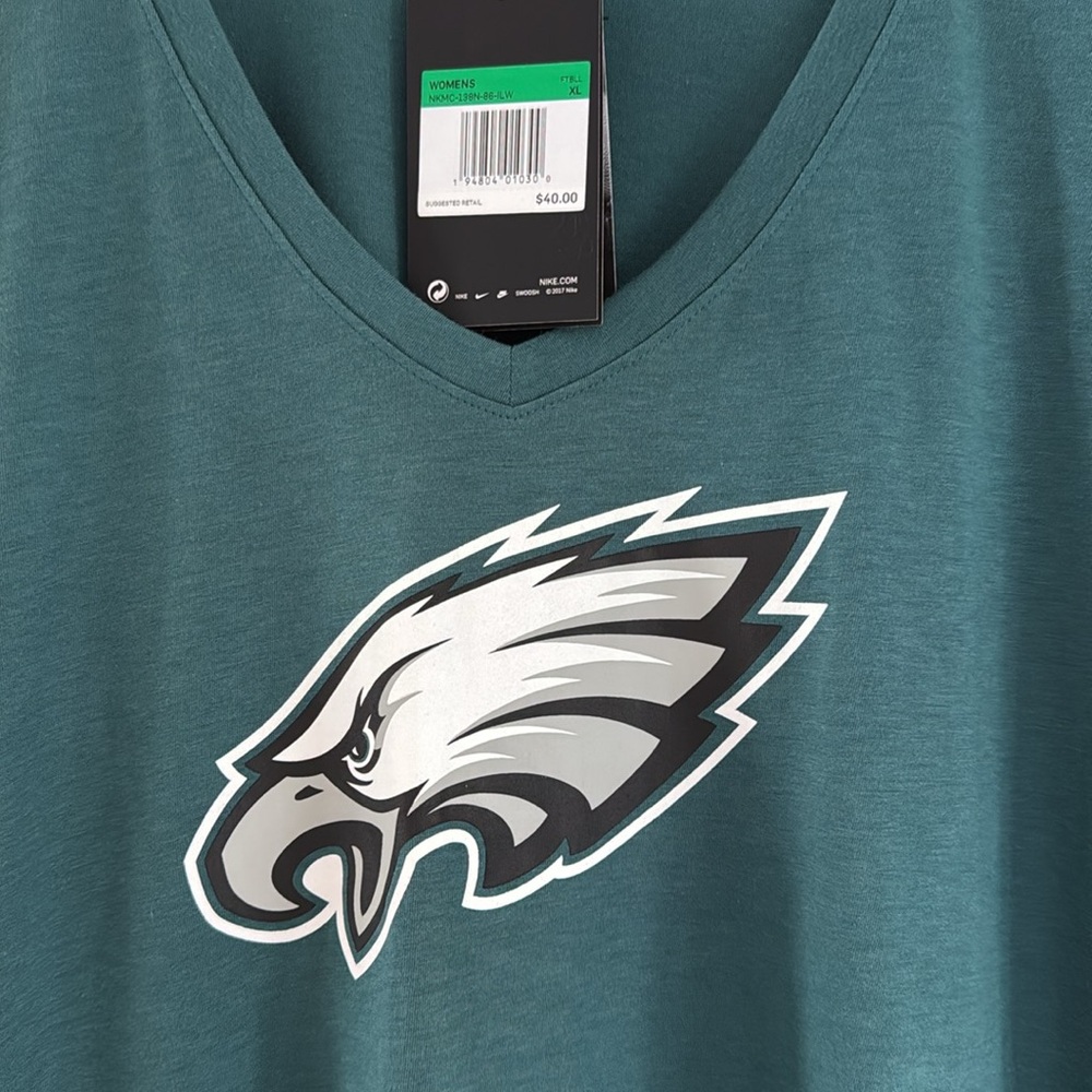 NWT Philadelphia Eagles Women's NFL Nike Dri-Fit Short Sleeve Tee - Size XL - Picture 4 of 9